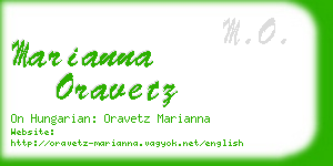 marianna oravetz business card